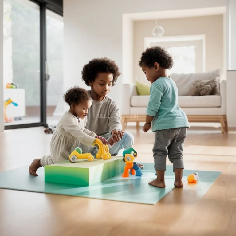 ロボットと遊ぶ子ども